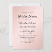 Invitation Fête des mariées minimaliste élégante rose vif (Devant)