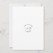 Invitation Fête des mariées minimaliste manuscrite (Dos)