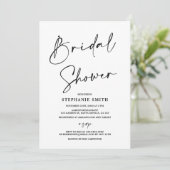 Invitation Fête des mariées minimaliste simple (Debout devant)