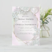 Invitation FÊTE DES MARIÉES | Misty Pink Pearl Shimmer (Debout devant)