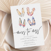 Invitation Fête des mariées Mlle à Mme Chic High Heels
