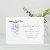 Invitation Fête des mariées mobile Turquoise Shell (Debout devant)