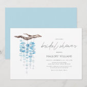 Invitation Fête des mariées mobile Turquoise Shell (Devant / Derrière)