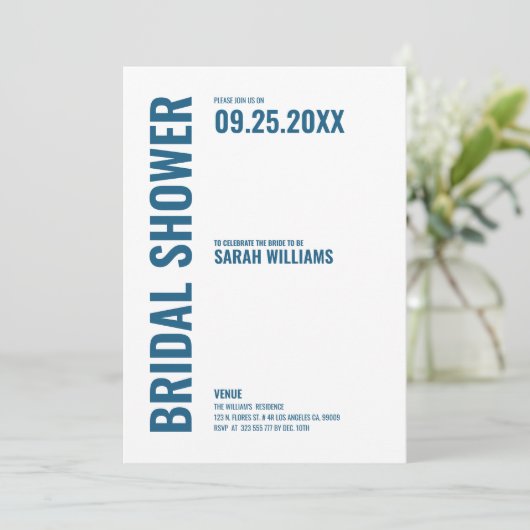 Invitation Fête des mariées moderne (Debout devant)