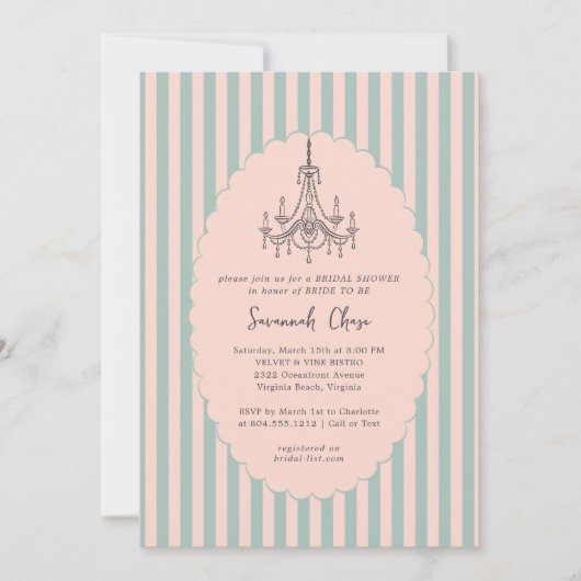 Invitation Fête des mariées moderne à main fantaisie (Devant)