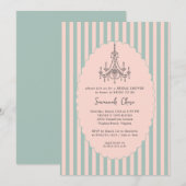 Invitation Fête des mariées moderne à main fantaisie (Devant / Derrière)