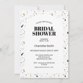 Invitation Fête des mariées moderne Arch Light Terrazzo (Devant)