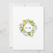 Invitation Fête des mariées moderne au citron (Dos)