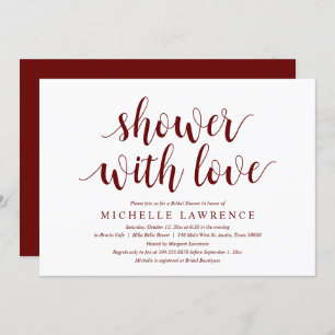 Invitation Fête des mariées Moderne Avec Amour Célébration In