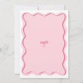 Invitation Fête des mariées moderne avec cadre en bois rose (Dos)