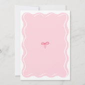 Invitation Fête des mariées moderne avec cadre en bois rose (Dos)