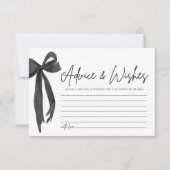 Invitation Fête des mariées moderne Black Bow Conseils & Wing (Devant)