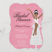 Invitation Fête des mariées moderne blanc chic (Devant / Derrière)