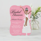 Invitation Fête des mariées moderne blanc chic (Debout devant)