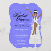 Invitation Fête des mariées moderne blanc chic (Devant / Derrière)