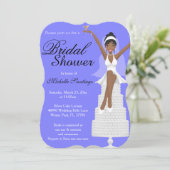 Invitation Fête des mariées moderne blanc chic (Debout devant)