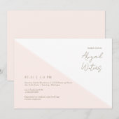 Invitation Fête des mariées moderne Blush et Gold Simplicity (Devant / Derrière)