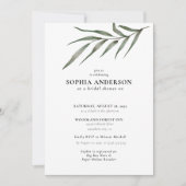 Invitation Fête des mariées moderne Botanique Eucalyptus Boho (Devant)