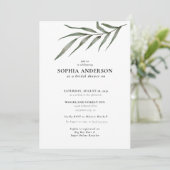 Invitation Fête des mariées moderne Botanique Eucalyptus Boho (Debout devant)