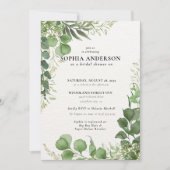 Invitation Fête des mariées moderne Botanique Eucalyptus Boho (Devant)