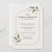 Invitation Fête des mariées moderne Botanique Eucalyptus Boho (Devant)