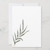 Invitation Fête des mariées moderne Botanique Eucalyptus Boho (Dos)