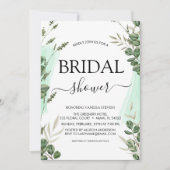 Invitation Fête des mariées moderne Botanique Eucalyptus Boho (Devant)