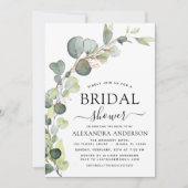 Invitation Fête des mariées moderne Botanique Eucalyptus Boho (Devant)