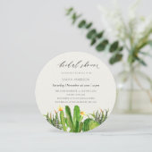 INVITATION FÊTE DES MARIÉES MODERNE CACTUS GARDEN WATERCOLOR (Debout devant)