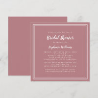 Fête des mariées Moderne Carré Chic Dusty Rose ros