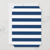 Invitation Fête des mariées moderne chic à fleurs rayées (Dos)