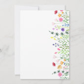 Invitation Fête des mariées moderne chic Boho Fleurs sauvages (Dos)