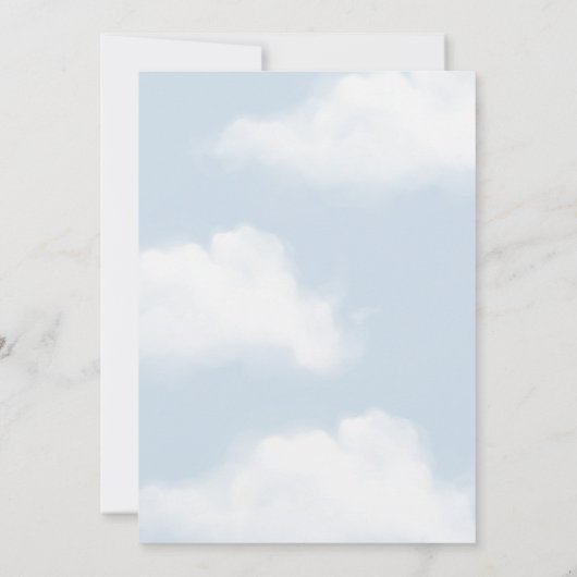 Invitation Fête des mariées moderne Cloud 9 (Dos)