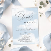 Invitation Fête des mariées moderne Cloud 9