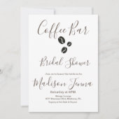 Invitation Fête des mariées moderne Coffee Bar Beans (Devant)