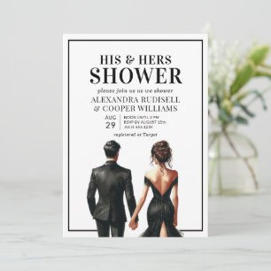 Invitation Fête des mariées moderne Couples Douche Wedding sh