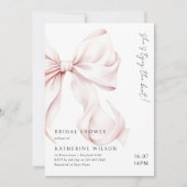 Invitation Fête des mariées moderne de boue rose (Devant)
