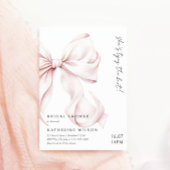 Invitation Fête des mariées moderne de boue rose