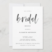 Invitation Fête des mariées moderne de calligraphie de pincea (Devant)