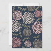 Invitation Fête des mariées moderne de Dahlias (Dos)