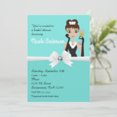 Invitation Fête des mariées moderne de Fiançailles de vin Tur (Debout devant)