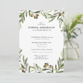 Invitation Fête des mariées moderne de la Branche d'Olivier (Debout devant)