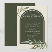 Invitation Fête des mariées moderne de la Branche d'Olivier (Devant / Derrière)