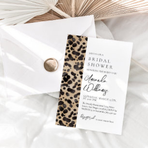 Invitation Fête des mariées moderne de Leopard Poster de anim