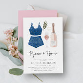 Invitation Fête des mariées moderne de PJ et de Prosecco