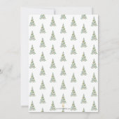 Invitation Fête des mariées moderne des arbres de Noël (Dos)