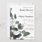 Invitation Fête des mariées moderne d'Eucalyptus (Devant)