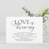 Invitation Fête des mariées moderne élégante L'amour brasse (Debout devant)
