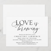Invitation Fête des mariées moderne élégante L'amour brasse (Devant / Derrière)