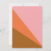 Invitation Fête des mariées moderne en terre cuite rose (Dos)